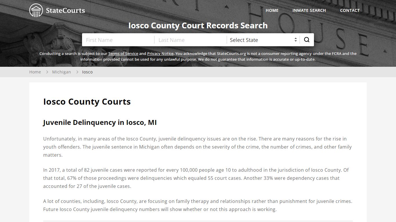 Iosco County, MI Courts - Records & Cases - StateCourts