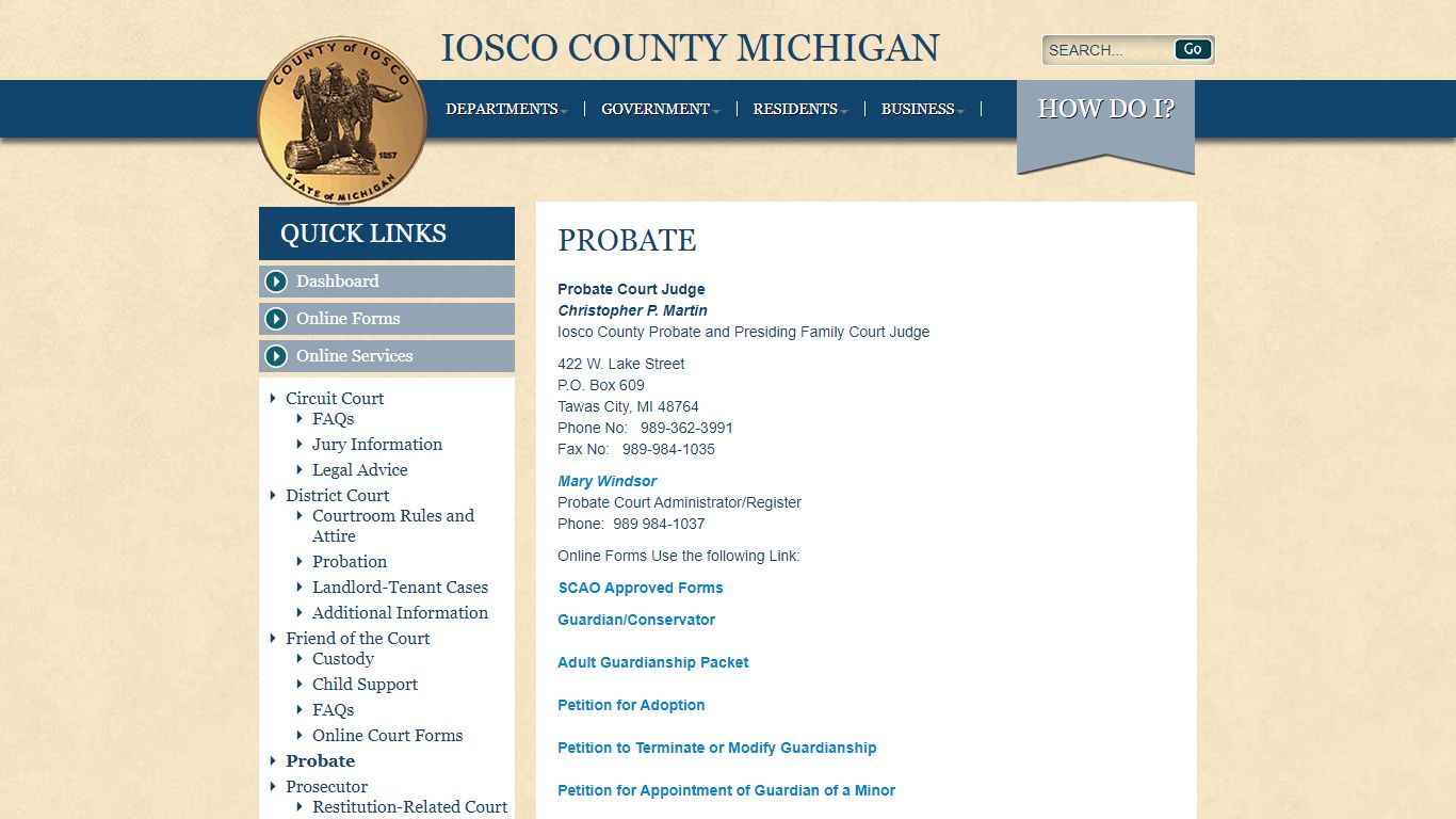 Probate - Iosco County